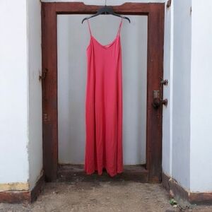 Elegant Coral Maxi Dress